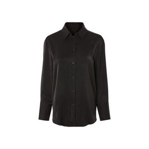 esmara® Dámska saténová blúzka (36, čierna)