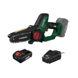 PARKSIDE® Aku reťazová píla PGHSA 20-Li B1 + Smart akumulátor 20 V/4 Ah + Nabíjačka 20 V/4,5 A